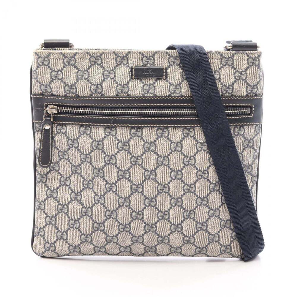 Gucci GG Supreme Shoulder Bag/Handbag, Coated Canvas and Leather, Women's, Iv...